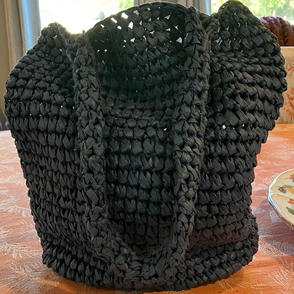 Blue Crochet Tote Bag - club Monaco